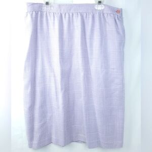 Lavender and White Plaid Herringbone Women's Skirt Modest Cottagecore Pocket